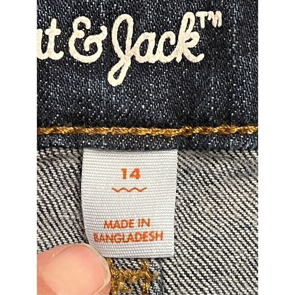 Cat & Jack Girl's Jeans Super Stretch- Boot Cut - Adjustable Waist Size 14 (2649 - Picture 9 of 10